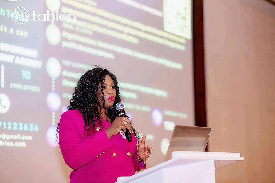 Dr. Ruth Tembe speaking at an event